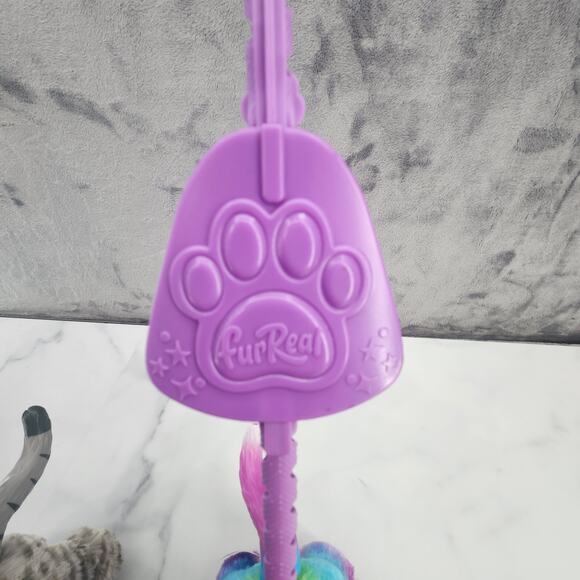 FurReal Friends Unicorn Cat & Gray Cat leash 2018 Hasbro walksalot toys works! - Picture 16 of 16